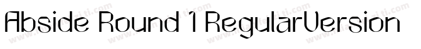 Abside Round 1 RegularVersion 1000字体转换